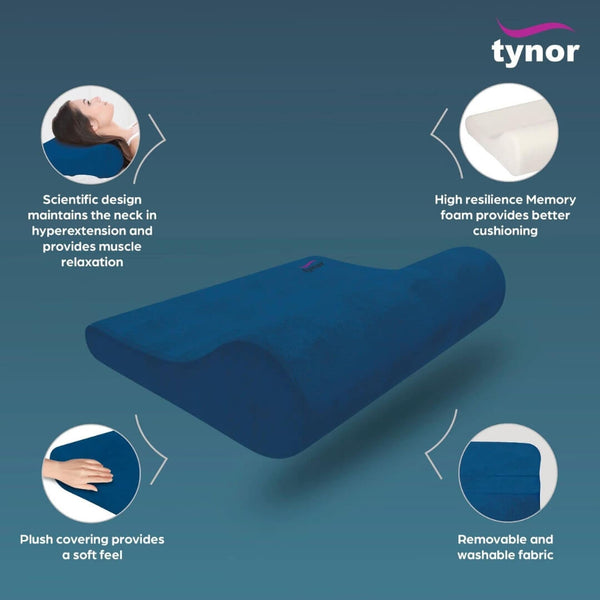 Tynor Cervical Pillow Regular B30 | Memory Foam Neck Support — view 3