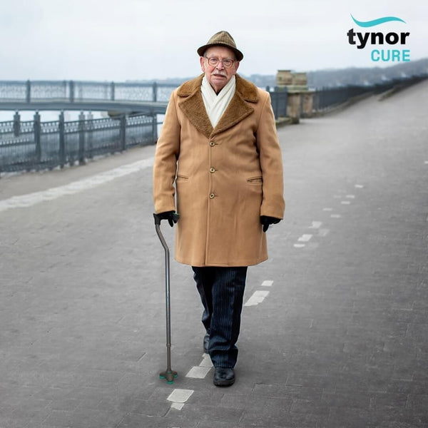 Tynor Walking Stick Trio L 44 | 3-Point Anti-Slip Cane — view 3