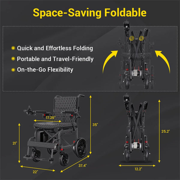 Easwe D10 Folding Electric Wheelchair | NDIS | Australia