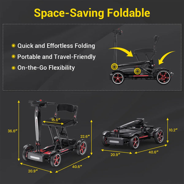 Easwe M20 carbon fibre foldable mobility scooter, NDIS, Australia – view 16
