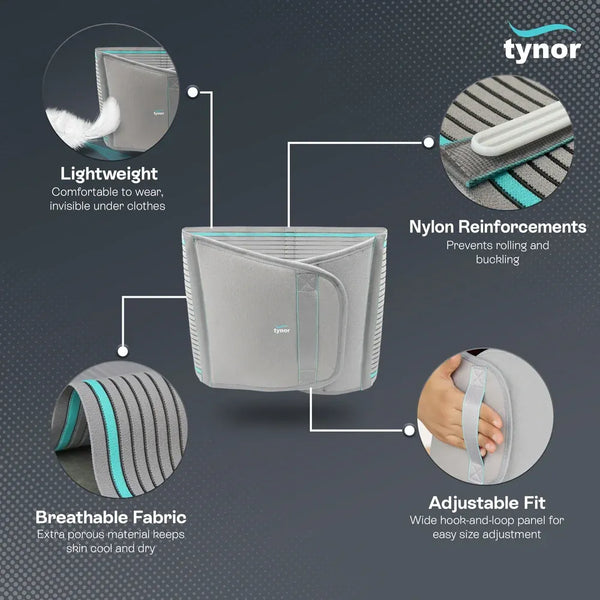 Tynor Hernia & Abdominal Support Belt 9"/23cm (Ventral/Umbilical Hernia)