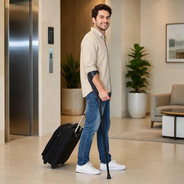 Tynor elbow crutch with adjustable forearm support
