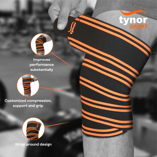 Tynor Weight Lifting Knee Wrap — view 2