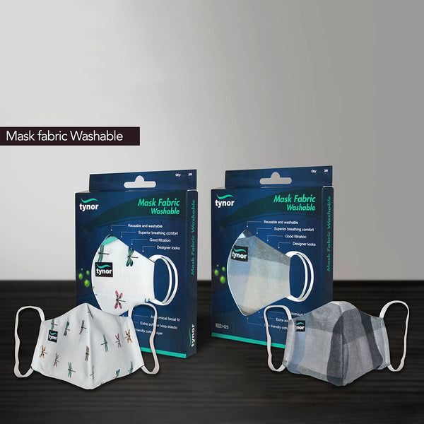 Tynor Washable Fabric Mask H25 | 3 Pack