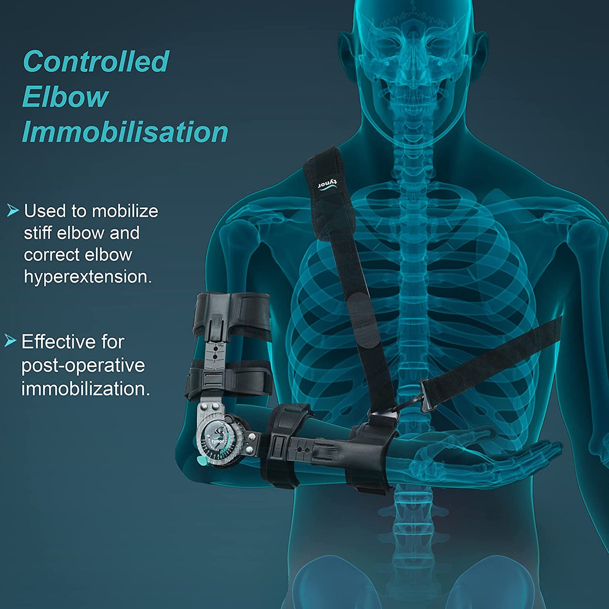AHS Elbow ROM Brace- Hinged Elbow Brace for Post Op Elbow Fracture Rehabilitation, Right or Left-11