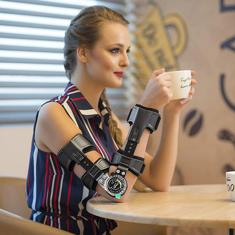 AHS Elbow ROM Brace- Hinged Elbow Brace for Post Op Elbow Fracture Rehabilitation, Right or Left-4