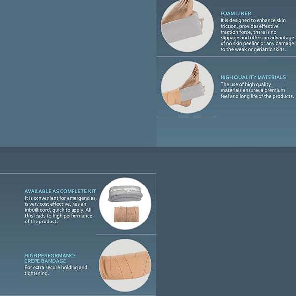 Tynor Skin Traction Set G 01 | PUF Liner Limb Traction — view 4