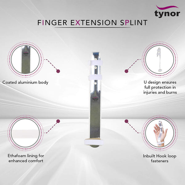 Aluminium Finger Splint Extension Metal Finger Support Brace for Broken Fingers Straightening Fracture-12