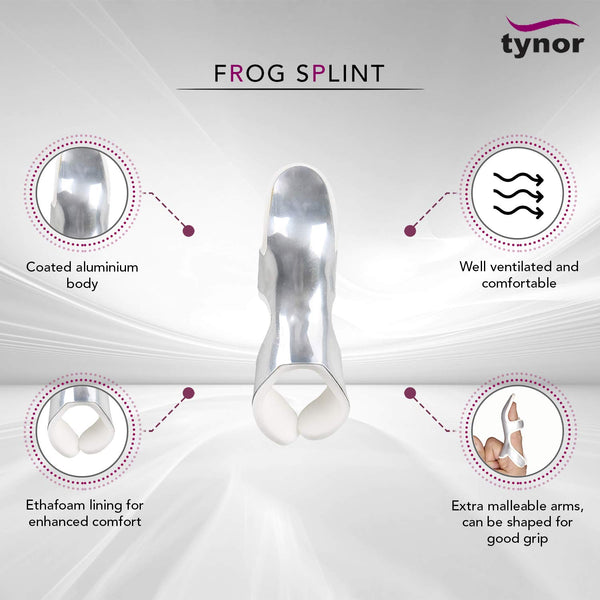 Tynor Frog Finger Splint F04 for finger joint support – view 2