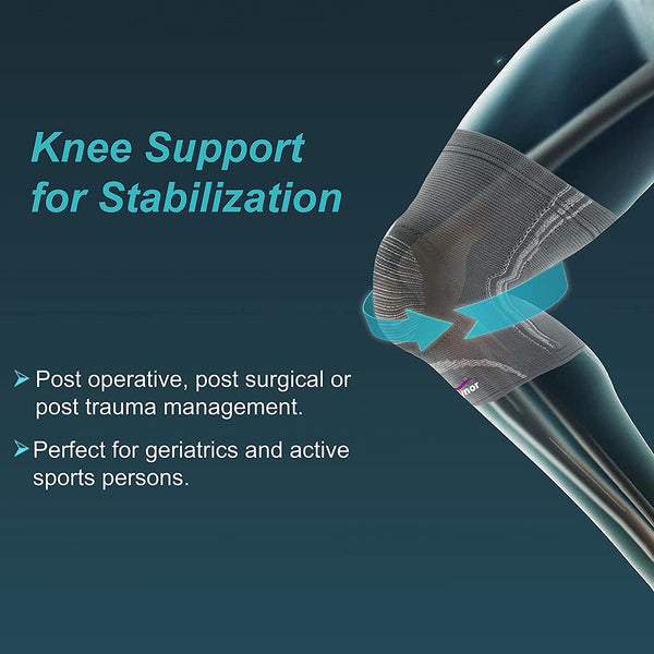 AHS Latex Free Knee Brace with Patella Gel Pads and Side Stabilizers - Professional Copper Knee Sleeve Australia-5