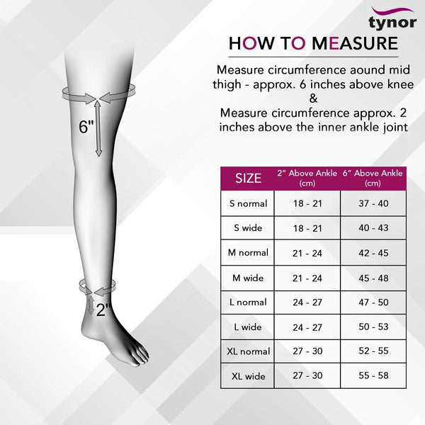 Tynor Compression Stocking Mid Thigh Open Toe I78 — view 2