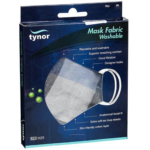 Tynor Washable Fabric Mask H25 | 3 Pack — view 3