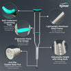 Tynor Auxiliary Crutch L21 | Underarm Crutches (Pair) — view 4