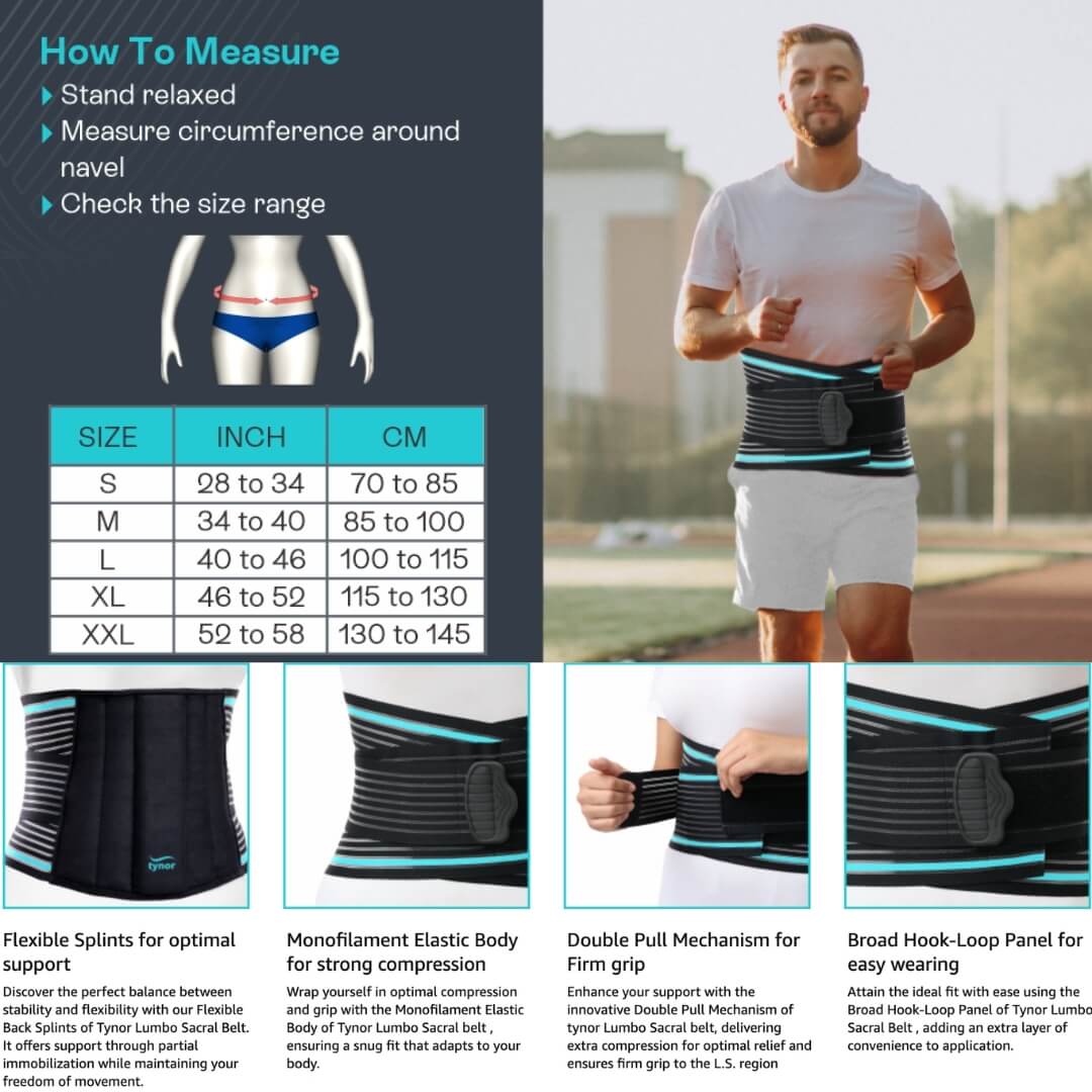 Tynor Lumbo Sacral Belt Waist Lumbar Support Brace