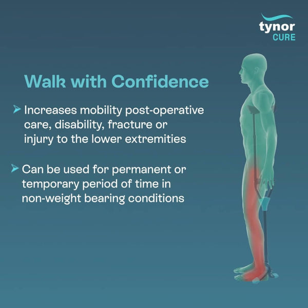 Tynor Skipper Axilla Crutch L 49 | Adjustable Underarm Crutch — view 6