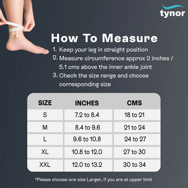 Tynor Ankle Binder D01 | Breathable Ankle Compression Support