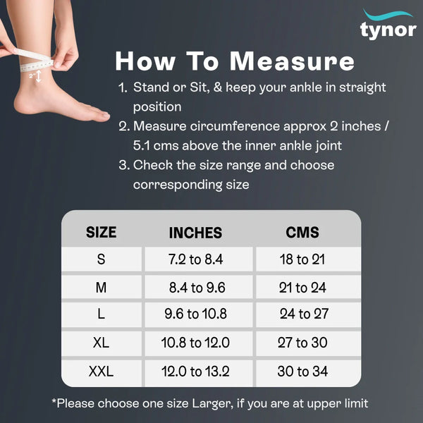 Tynor Anklet Comfeel Pair D25 | Premium Breathable Ankle Support