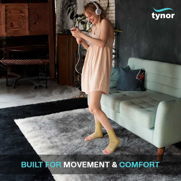 Tynor Anklet D03 | Anatomic Breathable Ankle Compression Sleeve