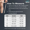 Tynor Knee Cap with Rigid Hinge D06 — size chart