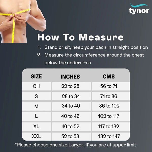 Tynor Pouch Arm Sling Baggy C06 Child — size chart