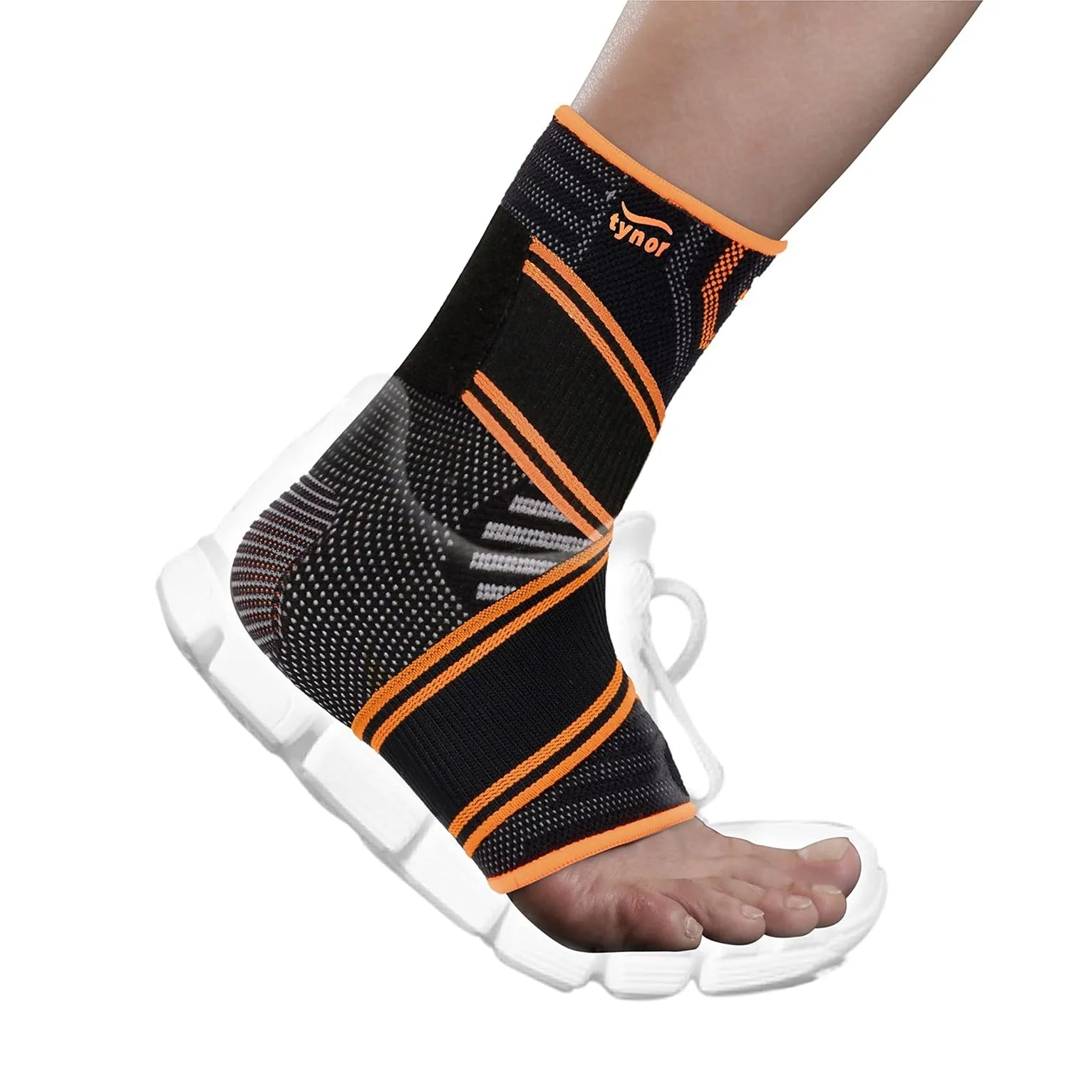 Air Pro ankle binder in neon orange for compression, support, and injury prevention