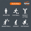 Neon orange Air Pro ankle binder for athletes in football, weightlifting, basketball, cricket