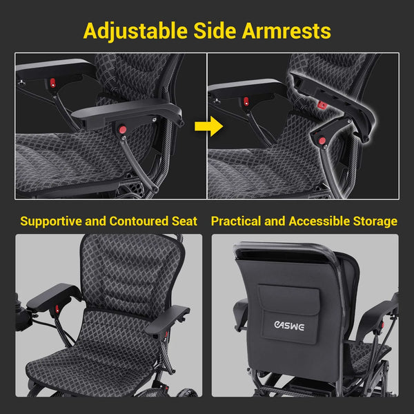 Easwe B20 folding electric wheelchair, NDIS mobility aid, Australia – view 9