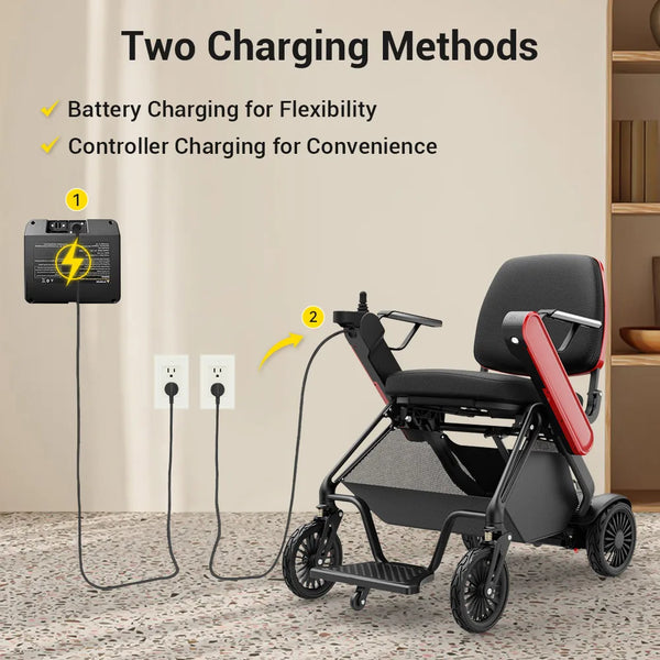 Easwe F10 auto-folding electric wheelchair with remote, NDIS, Australia – view 13