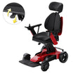 Easwe L10 electric wheelchair in Pearl Red with manual seat height adjustment and 3D winged backrest with headrest, NDIS Australia