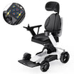 Easwe L10 electric wheelchair in Pearl White with electric seat height adjustment and 3D winged backrest with headrest, NDIS Australia