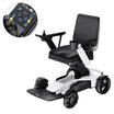 Easwe L10 electric wheelchair in Pearl White with electric seat height adjustment and standard backrest, NDIS Australia
