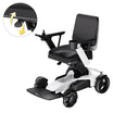 Easwe L10 electric wheelchair in Pearl White with manual seat height adjustment and standard backrest, NDIS Australia
