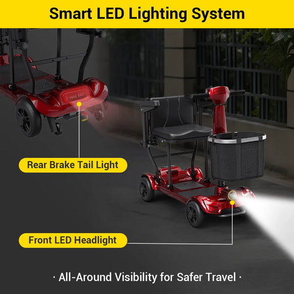 Easwe M10 foldable 4-wheel mobility scooter, NDIS, Australia – view 18