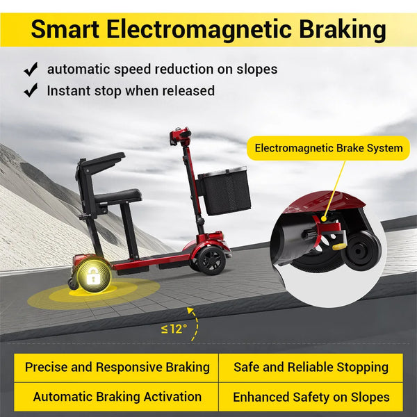 Easwe M10 foldable 4-wheel mobility scooter, NDIS, Australia – view 10