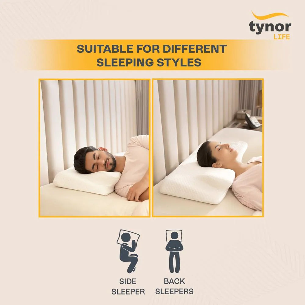 Elite anatomic memory foam pillow for ergonomic neck support, spinal alignment, and comfort