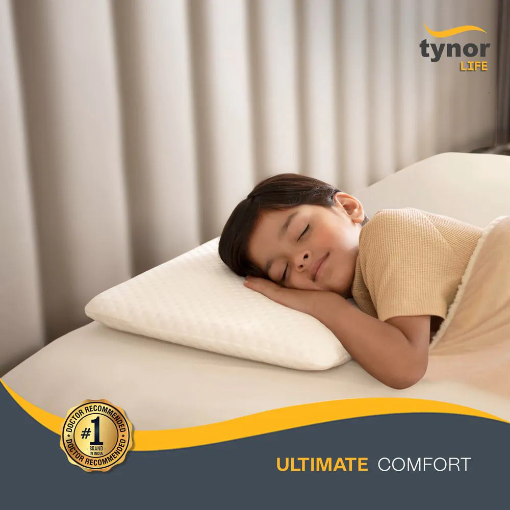 Elite Ortho memory foam child pillow offering ergonomic neck support and restful sleep