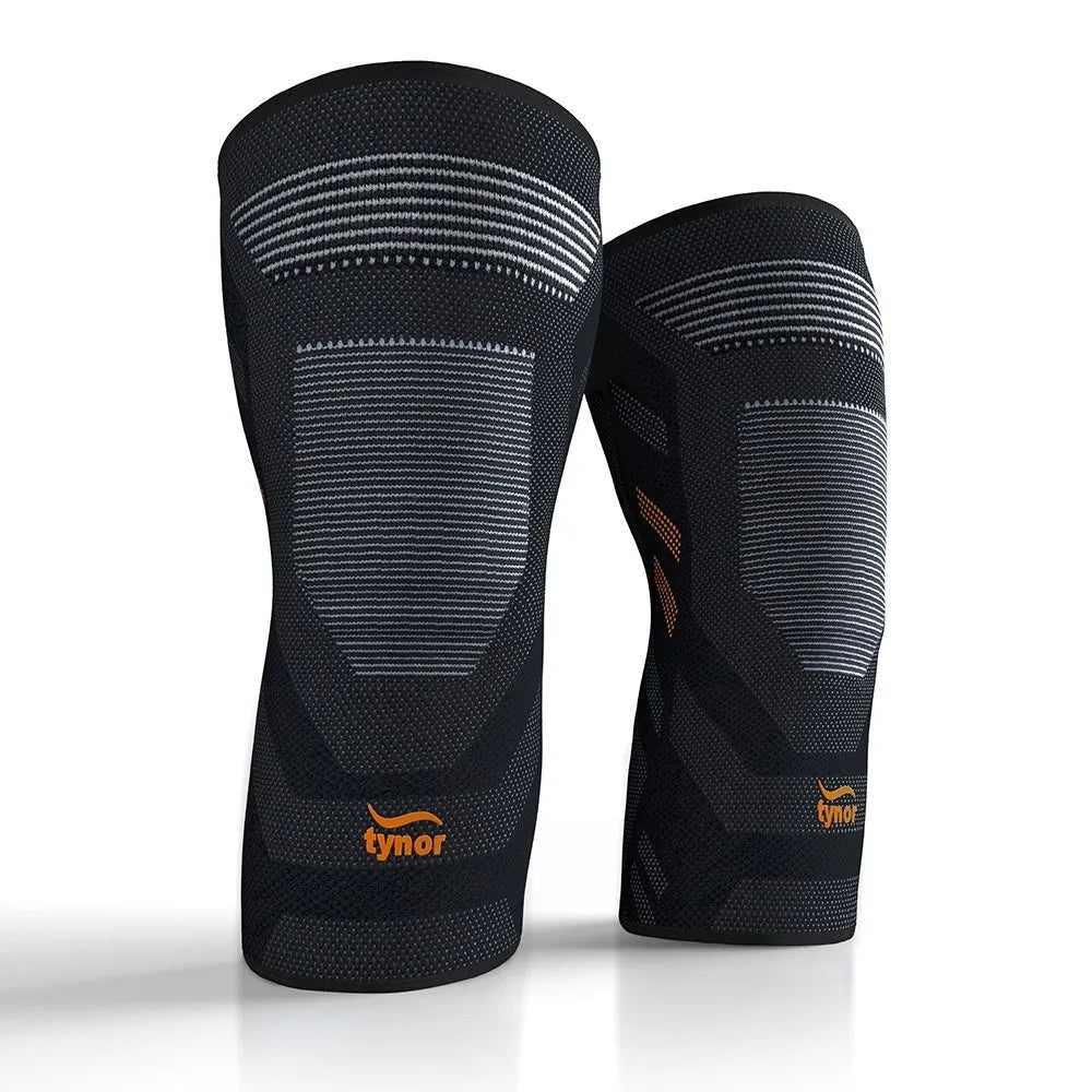 Front view of Air Pro knee cap showcasing ergonomic design and breathable support material