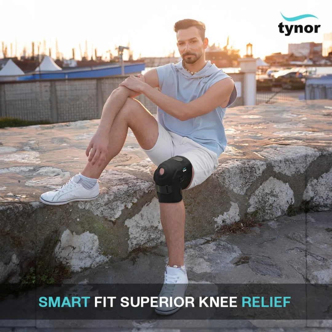 Tynor knee wrap with smart fit design for superior knee relief, support, and injury recovery.