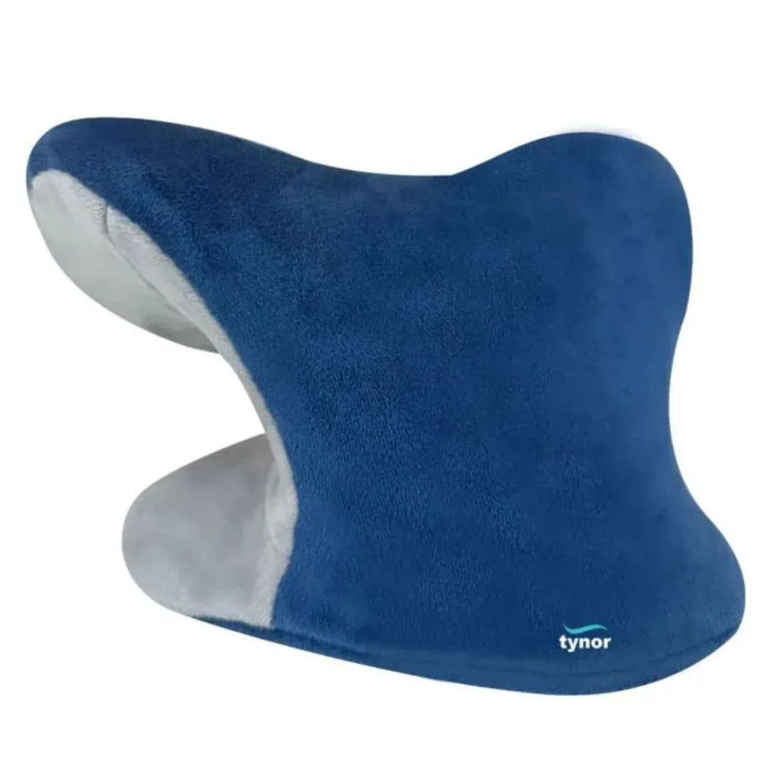 Blue and gray cushion 