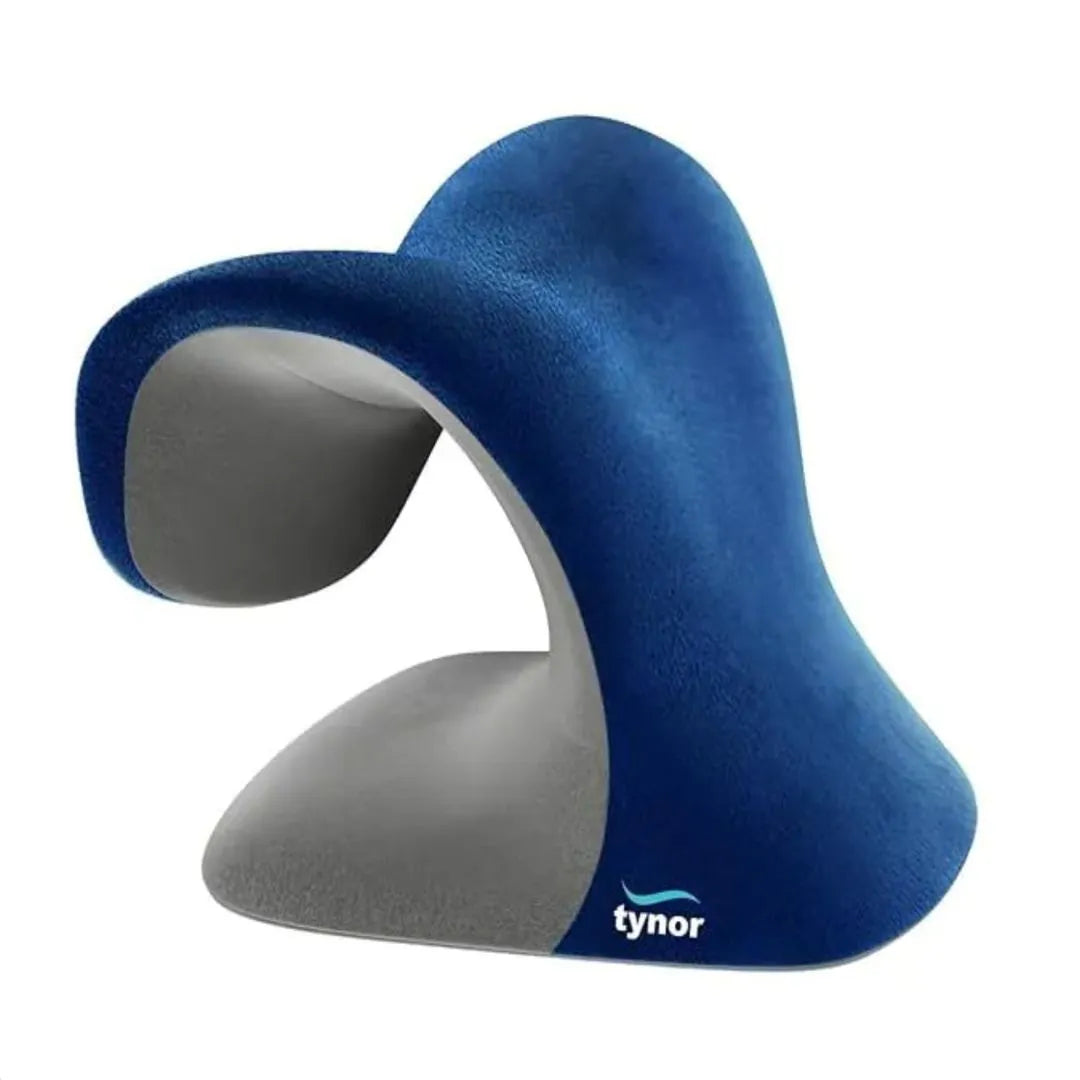 Blue and gray neck pillow 