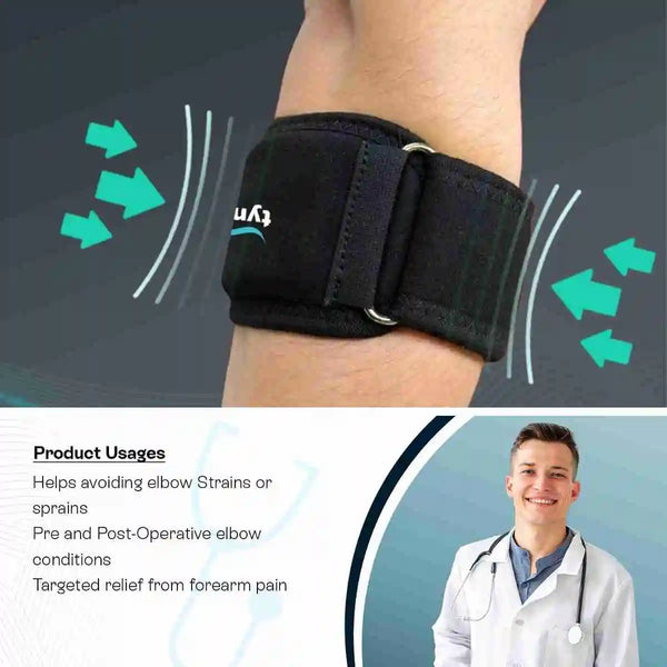 Tynor Tennis Elbow Support (Silicone Pad) — view 2