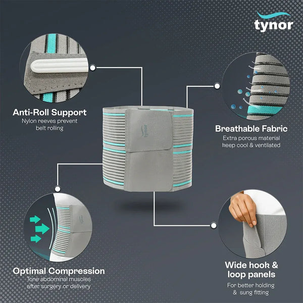 Tynor Abdominal Belt 8"/20cm A03 — features