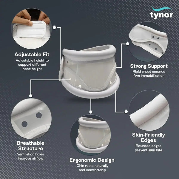 Tynor Cervical Collar Hard Adjustable B03 | Rigid Neck Support AU