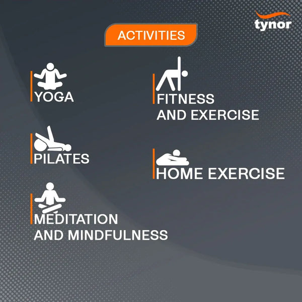 Tynor Yoga Mat TPE 8mm for pilates, meditation and home exercise