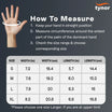 Tynorgrip Gym Gloves 904 — size chart and how to measure