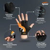 Tynorgrip Training Gloves 906 — half-finger design with dual foam padding