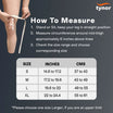 Tynor Thigh Support Air Pro 105 — size chart