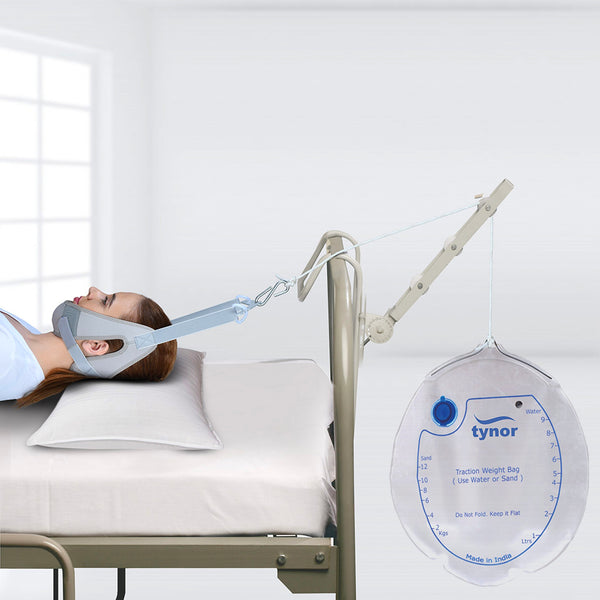 cervical-traction-kit-sleeping-with-weight-bag-1