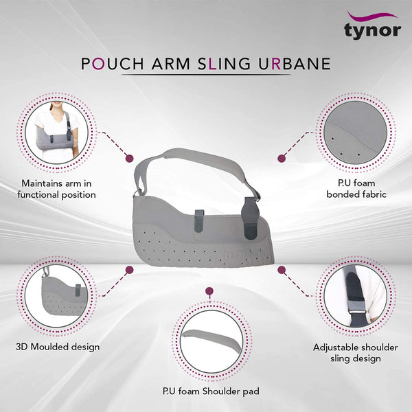 Tynor Pouch Arm Sling Urbane C21 Arm & Shoulder Support — view 3
