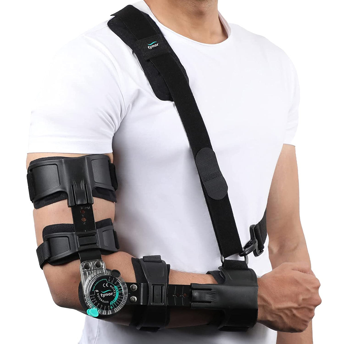 AHS Elbow ROM Brace- Hinged Elbow Brace for Post Op Elbow Fracture Rehabilitation, Right or Left-3
